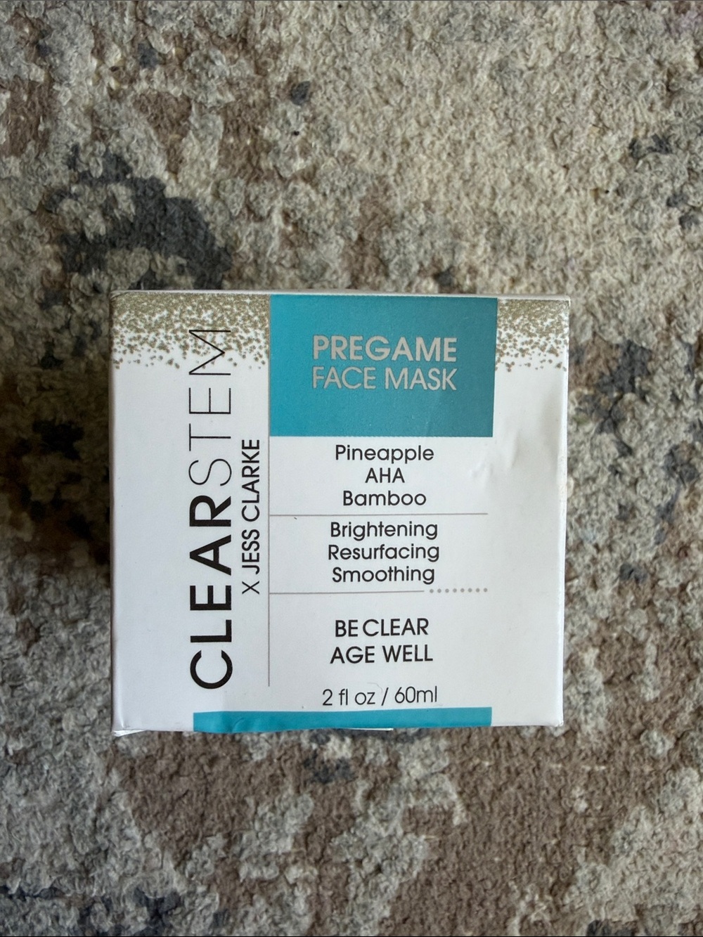 CLEARSTEM Pregame Face Mask – Brightening Pineapple AHA (White, Teal)